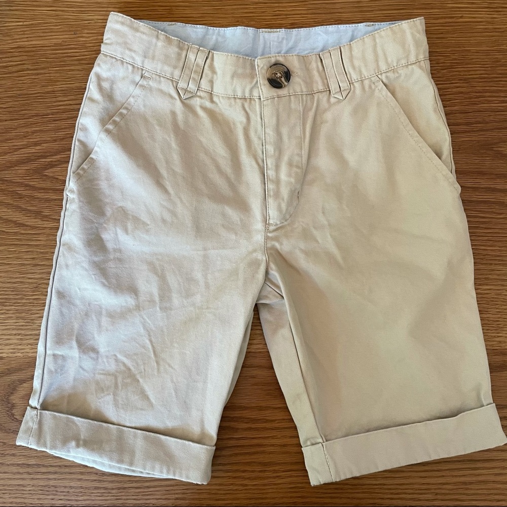 100% cotton boys khaki shorts from Cyrillus
